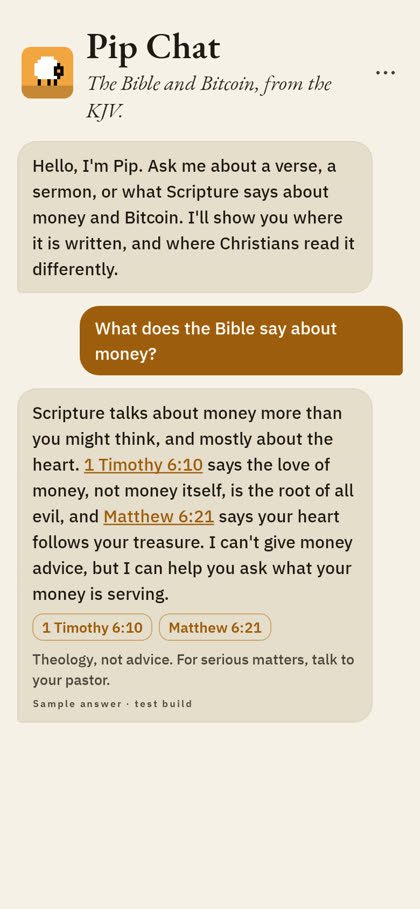 Pip Chat: ask Pip, with every verse to tap